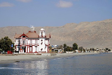 Armada de Chile, Chilean port authority, military, navy, beach, coast, Mejillones, small coastal town, desert, Antofagasta, Norte Grande region, Northern Chile, Chile, South America