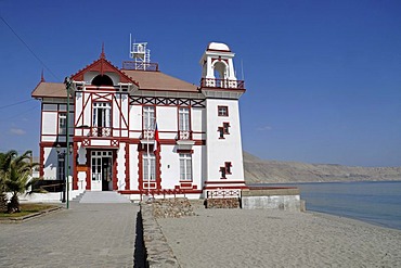 Armada de Chile, Chilean port authority, military, navy, beach, coast, Mejillones, small coastal town, desert, Antofagasta, Norte Grande region, Northern Chile, Chile, South America