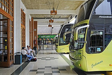 Buses, bus station, Iquique, Norte Grande region, Northern Chile, Chile, South America