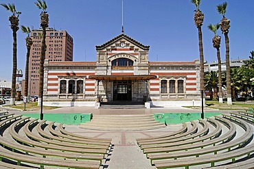 Amphitheater, old customs office, culture office, architect Gustave Eiffel, Arica, Norte Grande, northern Chile, Chile, South America