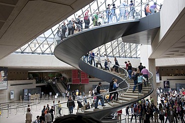 Stairs in Louvre Museum, Paris, France, Europe