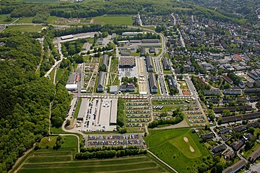 Aerial view, Landesgartenschau Country Garden Exhibition Hemer, Maerkischer Kreis district, Sauerland region, North Rhine-Westphalia, Germany, Europe