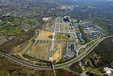 Aerial view, Phoenix-See or Phoenix Ost recreational lake construction site, Hoerde, Dortmund, Ruhrgebiet region, North Rhine-Westphalia, Germany, Europe