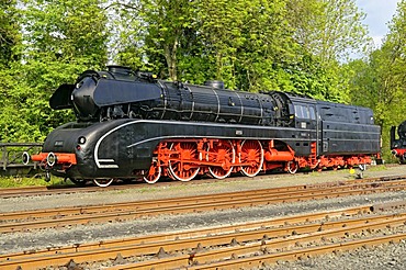 Steam locomotive no. 10 001 at the German Steam Locomotive Museum, Neuenmarkt, Franconia, Bavaria, Germany, Europe