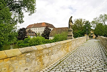 Old Aisch bridge in Hoechstadt an der Aisch, Middle Franconia, Bavaria, Germany, Europe