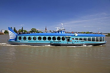 Bonner Personen-Schifffahrt shipping company, passenger ship, Moby Dick, Bonn, Rhineland region, North Rhine-Westphalia, Germany, Europe