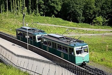 Cog railway to Mt. Drachenfels, Koenigswinter, Rhineland, North Rhine-Westphalia, Germany, Europe