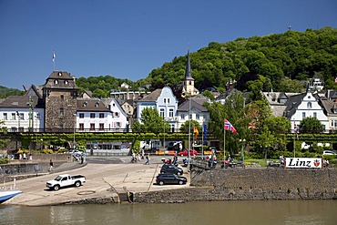 Rhine promenade, Linz am Rhein, Rhineland, Rhineland-Palatinate, Germany, Europe