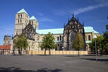 Muenster cathedral, St. Paul's Cathedral, Muenster, Muensterland, North Rhine-Westfalia, Germany, Europa