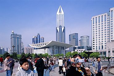 Modern architecture, Renmin Square, Shanghai, China, Asia