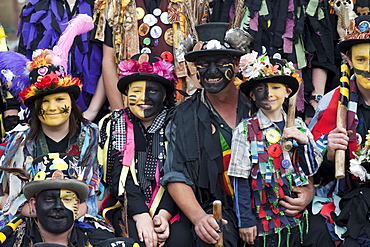 Morris Dancers at the Annual Sweeps Festival, Rochester, Kent, England, United Kingdom, Europe