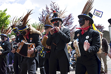 Musicians at the Annual Sweeps Festival, Rochester, Kent, England, United Kingdom, Europe