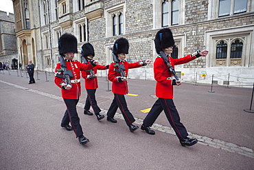 Guards in Windsor Castle, Windsor, Berkshire, England, United Kingdom, Europe