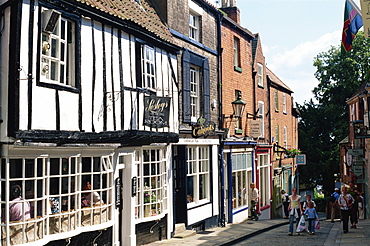 Shops in Steep Hill, Lincoln, Lincolnshire, England, United Kingdom, Europe