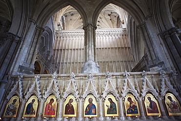 20th century Icons by Sergei Fyodorov, Winchester Cathedral, Winchester, Hampshire, England, United Kingdom, Europe