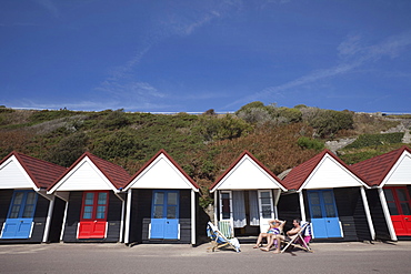 Beach Huts, Bournemouth, Hampshire, England, United Kingdom, Europe