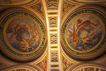 Ceiling decoration of the Ceramic Staircase by Francis Wollaston Thomas, Victoria and Albert Museum, London, England, United Kingdom, Europe