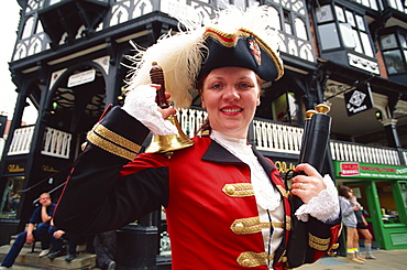 Town Crier, Chester, Cheshire, England, United Kingdom, Europe