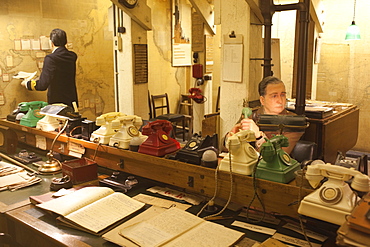 Exhibit in the The Churchill Museum and Cabinet War Rooms, London, England, United Kingdom, Europe