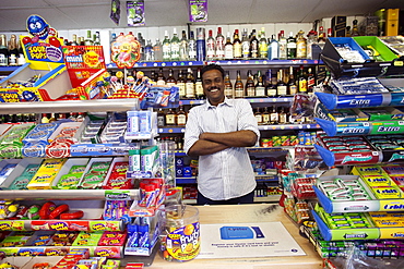 Convenience store interior, Stratford, London, England, United Kingdom, Europe