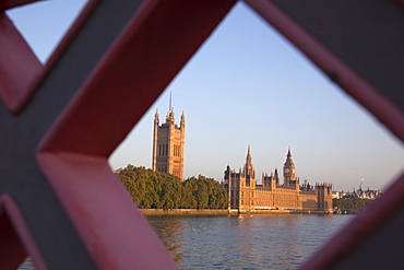 Palace of Westminster, UNESCO World Heritage Site, and River Thames, London, England, United Kingdom, Europe