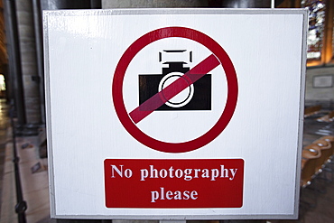 No Photography sign