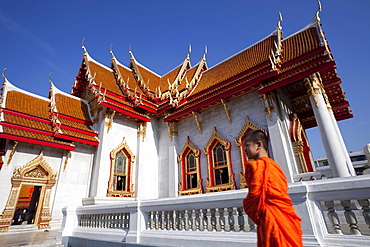 The Marble Temple (Wat Benchamabophit), Bangkok, Thailand, Southeast Asia, Asia