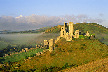 Corfe Castle, Corfe, Dorset, England, United Kingdom, Europe