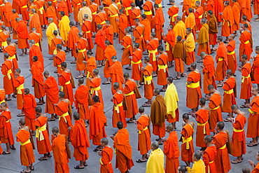 Monks at Wat Phra Singh, Chiang Mai, Thailand, Southeast Asia, Asia