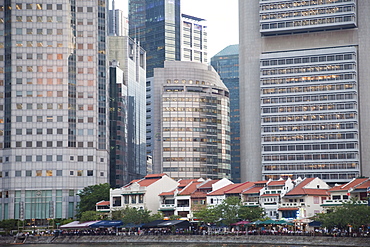 Boat Quay and city offices, Singapore, Southeast Asia, Asia
