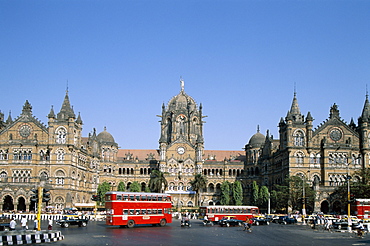 Victoria Train Station, UNESCO World Heritage Site, Mumbai (Bombay), Maharastra, India. Asia