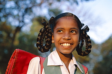 School girl, Goa, India, Asia