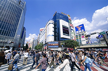 Crowds of people, Shibuya, Tokyo, Honshu, Japan, Asia