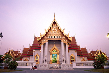 Marble Temple (Wat Benchamabophit), Bangkok, Thailand, Southeast Asia, Asia