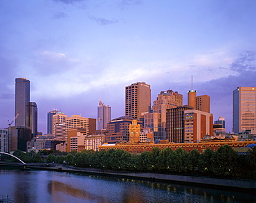 City skyline and Yarra River, Melbourne, Victoria, Australia, Pacific