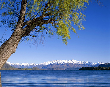 Lake Wanaka and the Southern Alps Mountain Ranges, Wanaka, South Island, New Zealand, Pacific