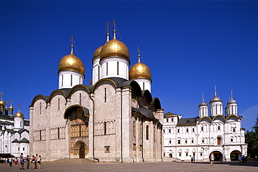 Assumption Cathedral, Kremlin, UNESCO World Heritage Site, Moscow, Russia, Europe