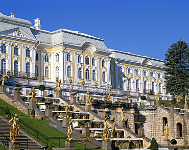 Peterhof Palace (Petrodvorets Palace), The Great Palace, St. Petersburg, Russia, Europe