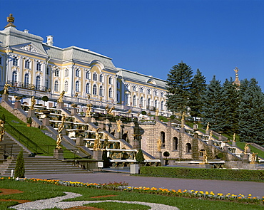 Peterhof Palace (Petrodvorets Palace), The Great Palace, St. Petersburg, Russia, Europe