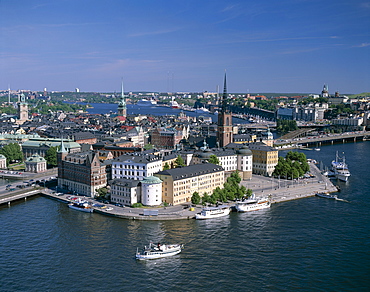 Skyline of the Old Town (Gamla Stan), Stockholm, Sweden, Scandinavia, Europe