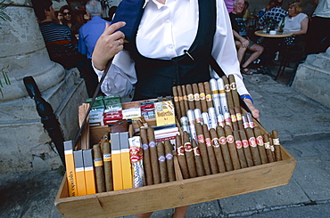 Woman selling cigars, Havana (Habana), Cuba, West Indies, Central America