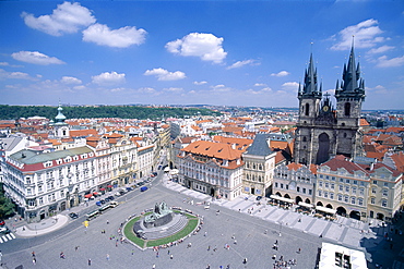 The Old Town Square (Staromestske namesti), Prague, UNESCO World Heritage Site, Czech Republic, Europe