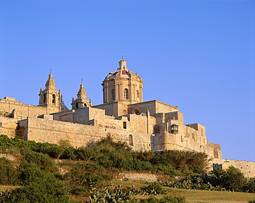 Town skyline, Mdina, Malta, Europe