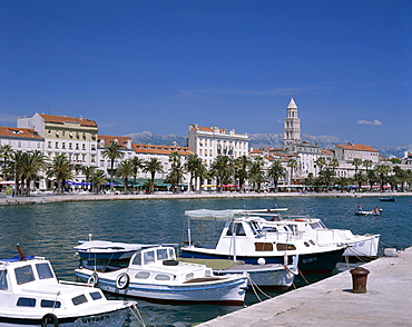 Harbour view and city skyline, Split, Dalmatian Coast, Croatia, Europe