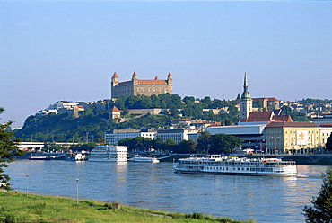 City skyline and River Danube, Bratislava, Slovakia, Europe