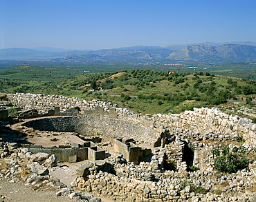 Royal Tombs Grave Circle, Mycenae, UNESCO World Heritage Site, Greece, Europe