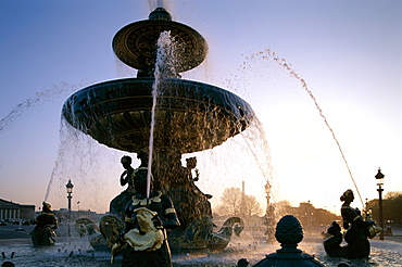 Fountains, Place de la Concorde, Paris, France, Europe