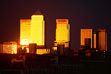 Canary Wharf skyline, London, England, United Kingdom, Europe