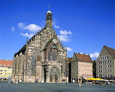 Frauenkirche, Gothic church, Market Square (Hauptmarkt) Nuremberg, Bavaria, Franconia, Germany, Europe