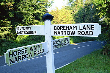 Signposts, Sussex, England, United Kingdom, Europe